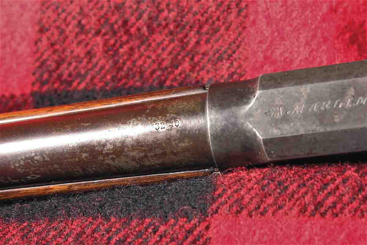 The caliber stamp simply says “.32-40,” with no Ballard, Marlin or Winchester after the numbers.